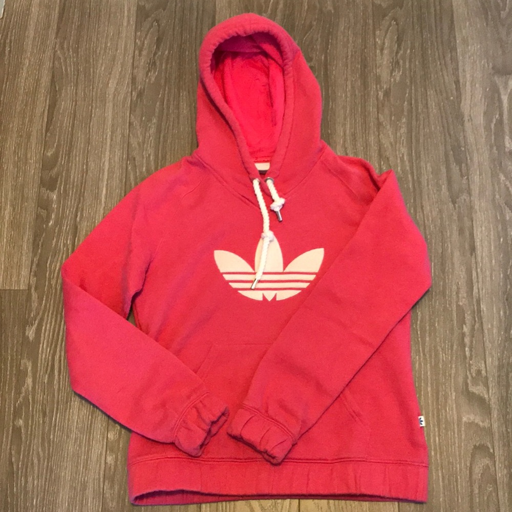 Adidas hoodie in pink, size S